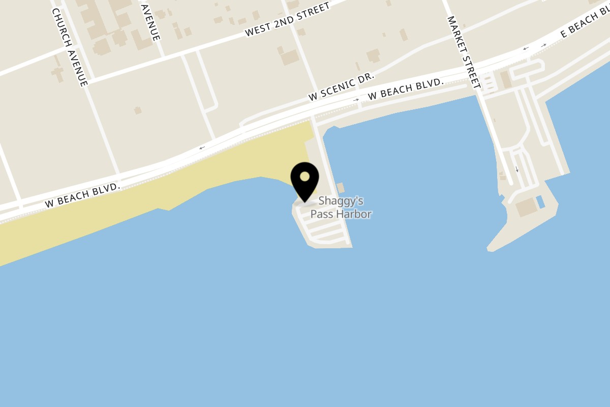 Map showing the location of Sea Level on South 3 Hiern Ave in Pass Christian